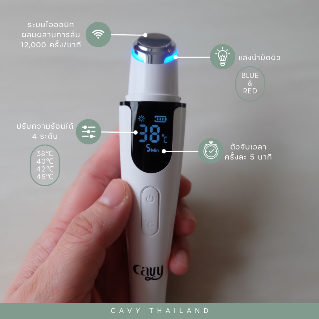 CAVY BIG SET (รวมตัวท็อป) CAVY SAPPHIRE IPL & SMART HIFU & NEW EYESHINER - รับประกัน 1 ปี