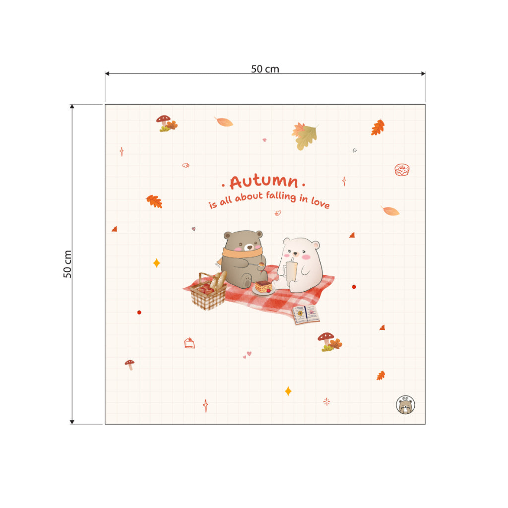 GiGi Magic Fabric ผ้าวิเศษจากพี่หมี ลายน่ารัก คมชัด วัสดุเกรดพรีเมี่ยม ขนาด 50x50 ซม.